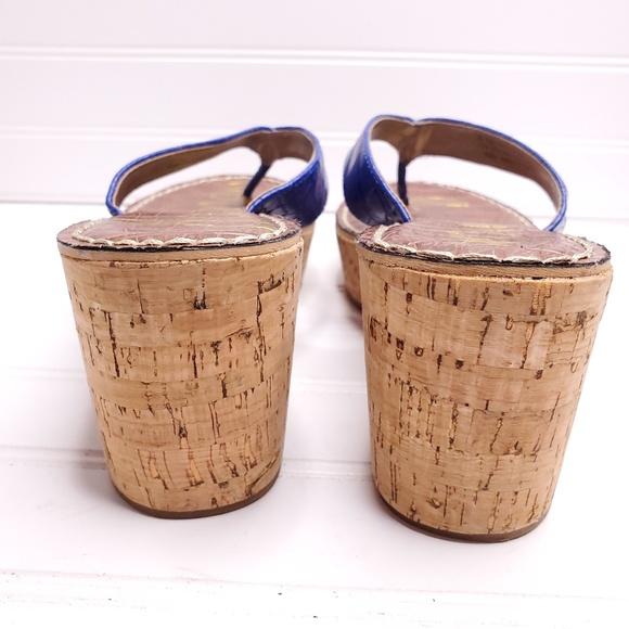 Sam Edalman Romy T-Strap Wedge Sandals --B12 - Picture 4 of 7